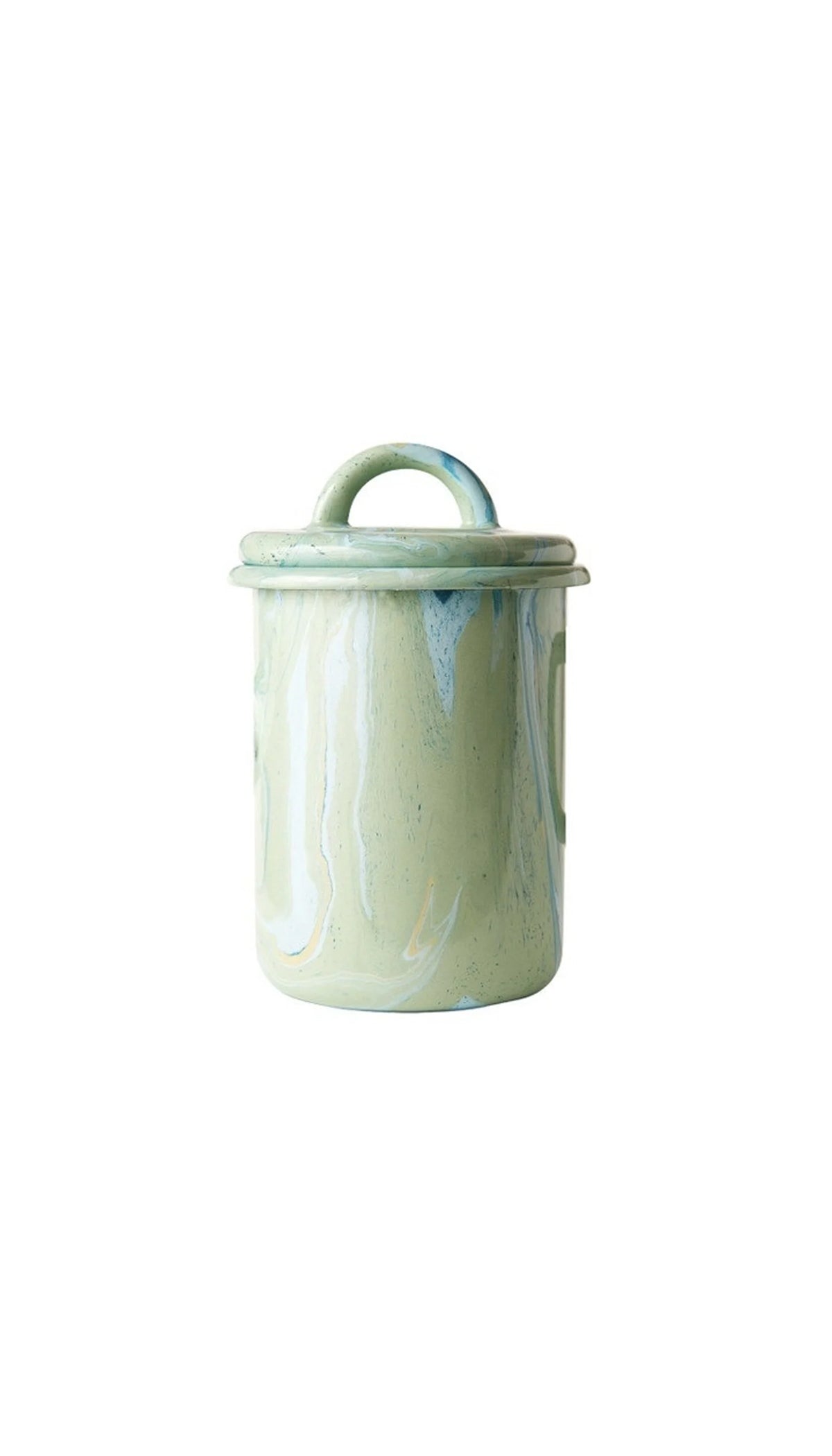 Multi Swirl Enamelware Jar