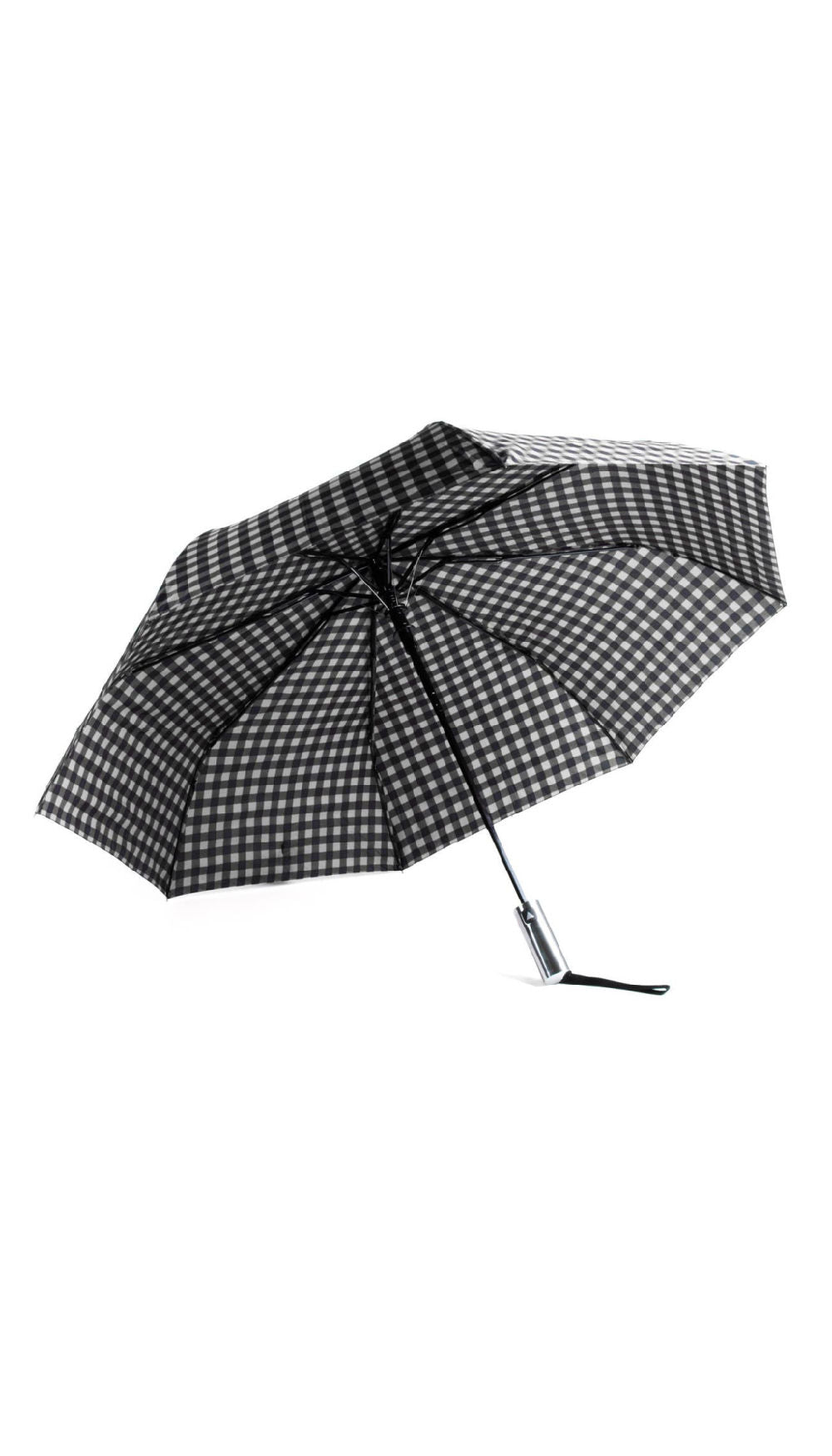 Compact Gingham Umbrella