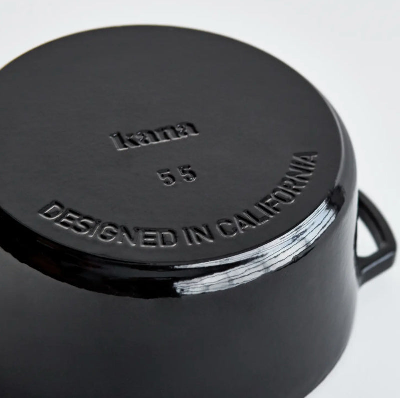Milo by Kana Cast Iron Cookware Mini 3.5qt Dutch Oven Black +